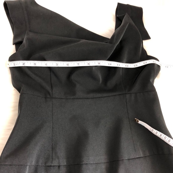 Black Halo Jackie O Mini Dress Black Sheath LBD - Picture 5 of 7